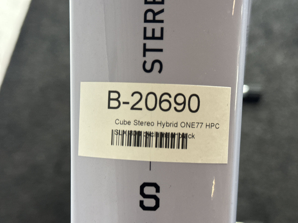 CUBE Stereo Hybrid ONE77 HPC SLX 800 gebraucht – Rahmennummer-Etikett