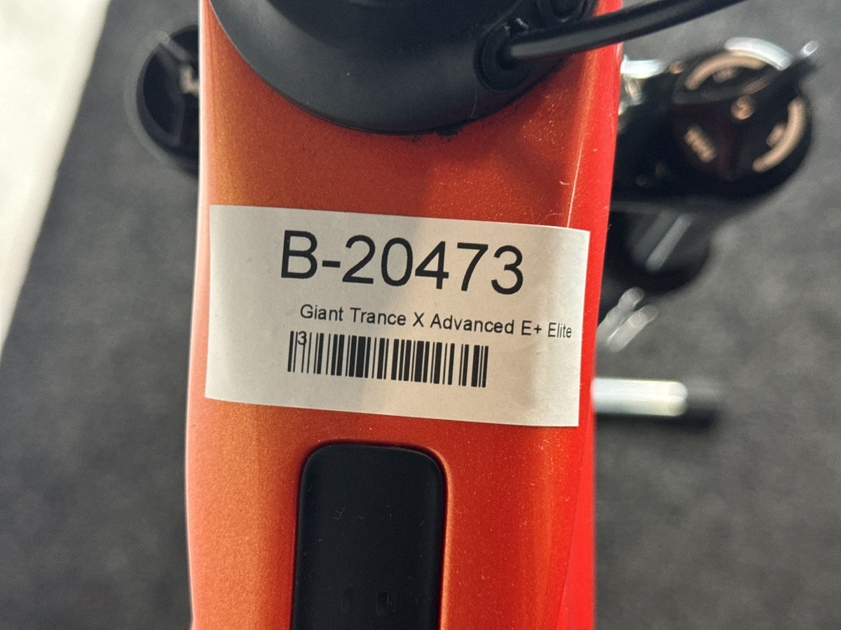 Giant Trance X Advanced E+ Elite 3 gebraucht – Rahmennummer-Etikett