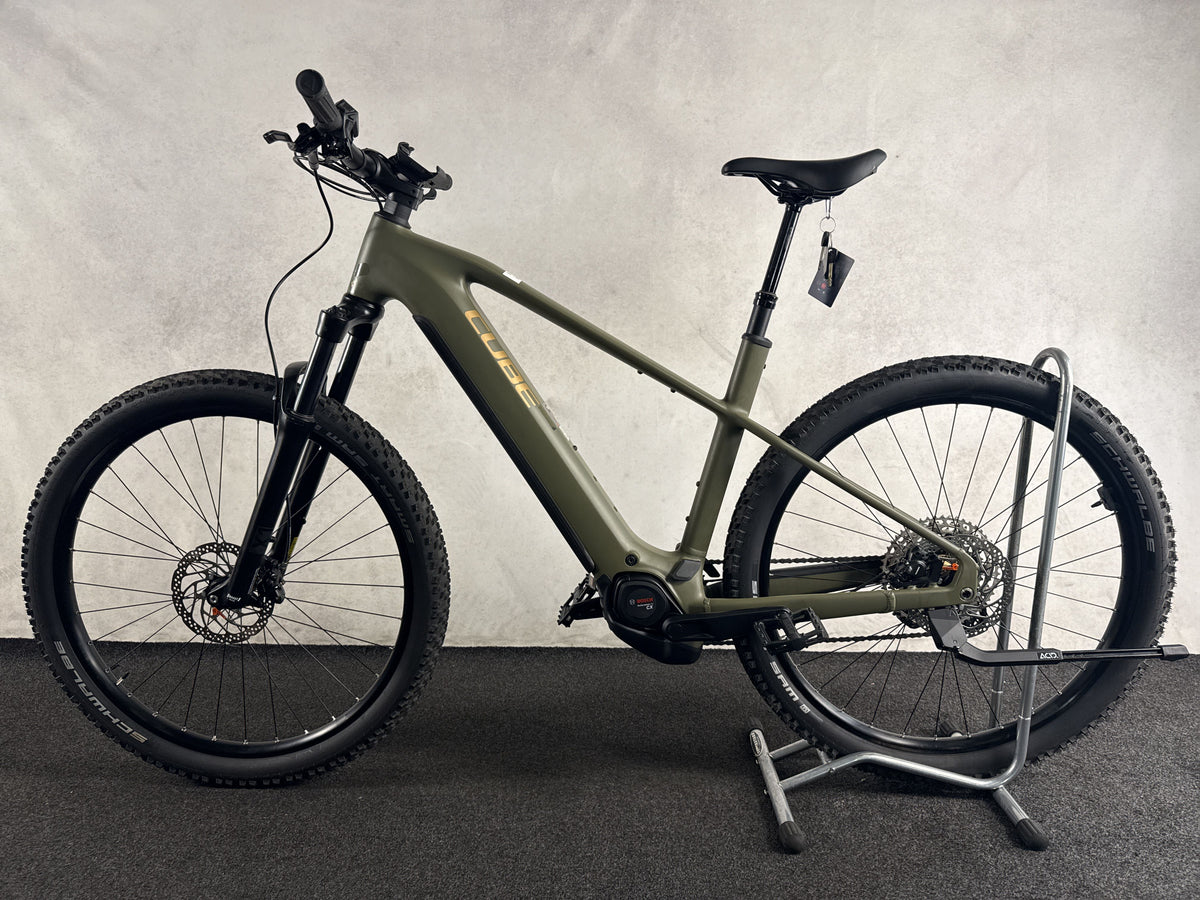Cube Reaction Hybrid Pro 800 Dusty Olive n Gold 2025 - Hardtail gebraucht – Seitenansicht links
