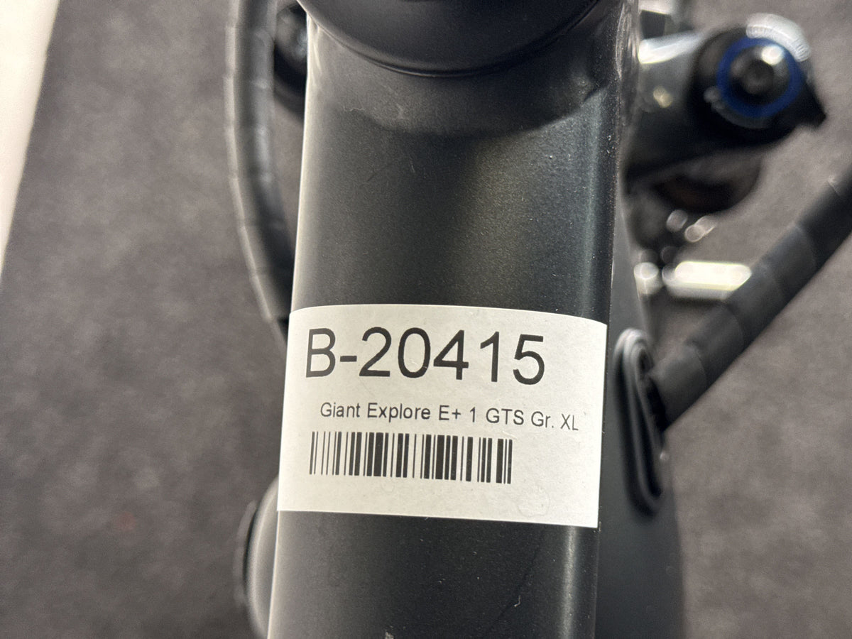 Giant Explore E+ 1 625 GTS gebraucht – Rahmennummer-Etikett