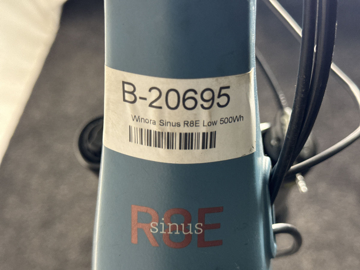 Winora Sinus R8E gebraucht – Rahmennummer-Etikett