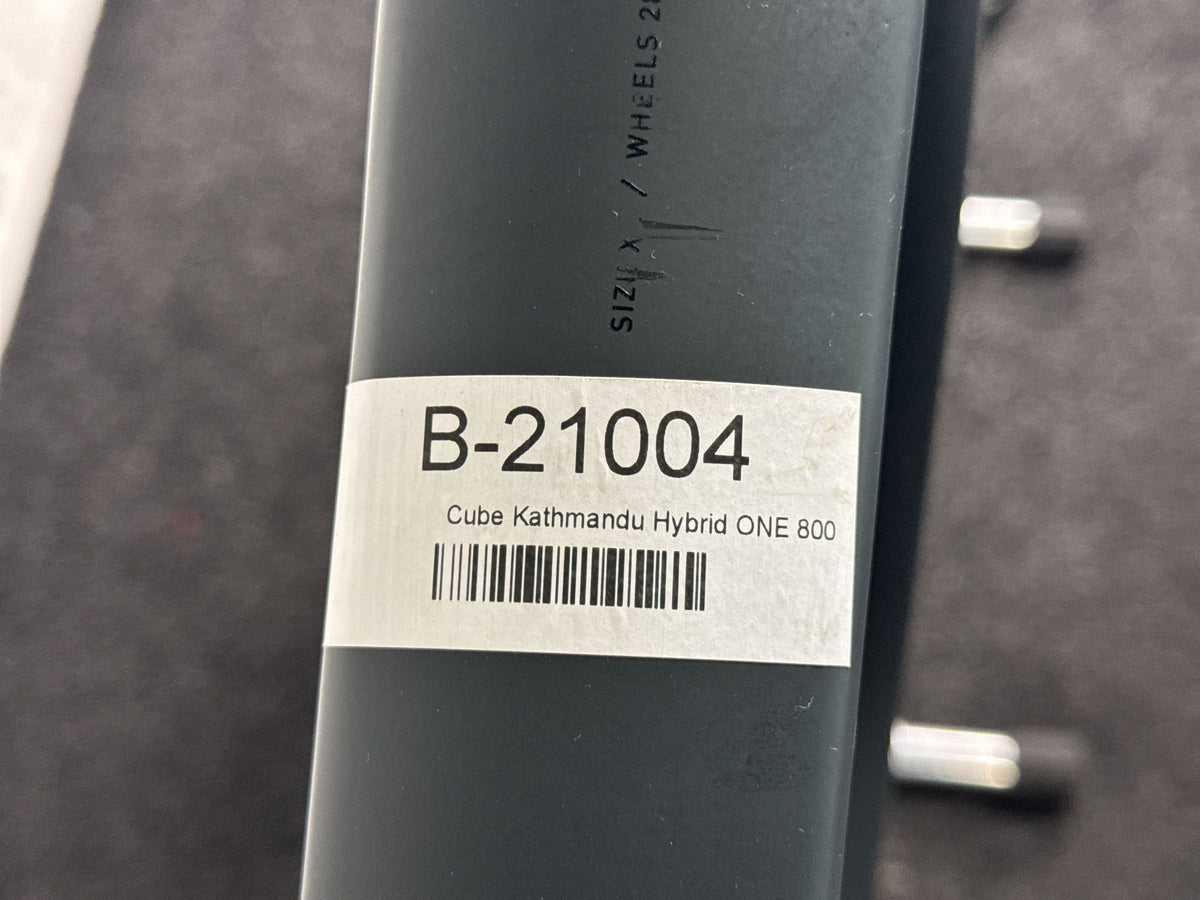 CUBE Kathmandu Hybrid ONE 800 gebraucht – Rahmennummer-Etikett