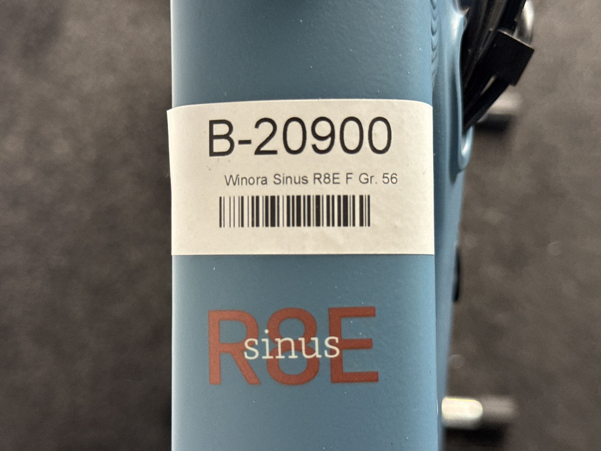 Winora Sinus R8E gebraucht – Rahmennummer-Etikett