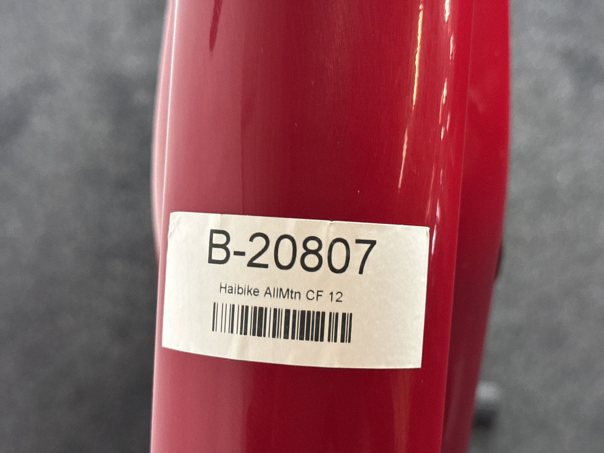 Haibike AllMtn CF 12 gebraucht – Rahmennummer-Etikett