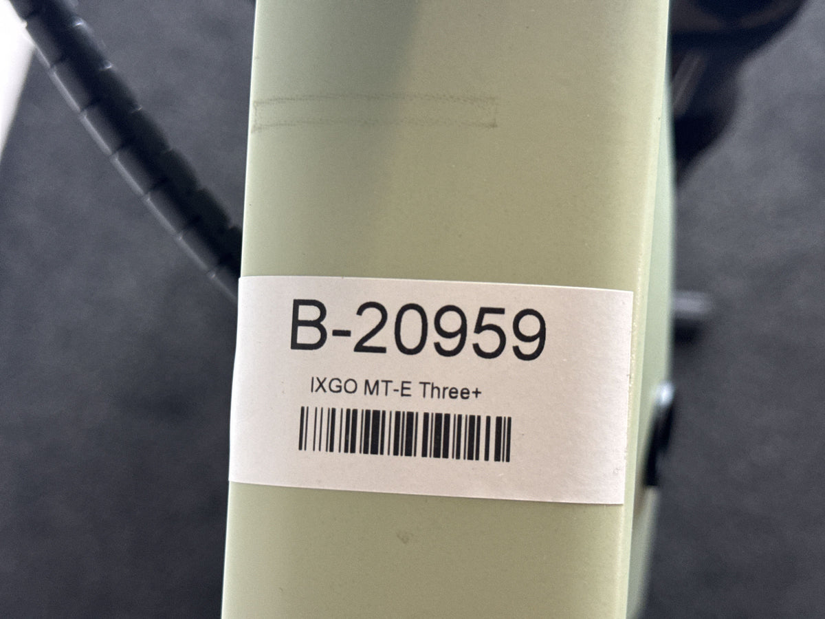 IXGO MT-E Three gebraucht – Rahmennummer-Etikett