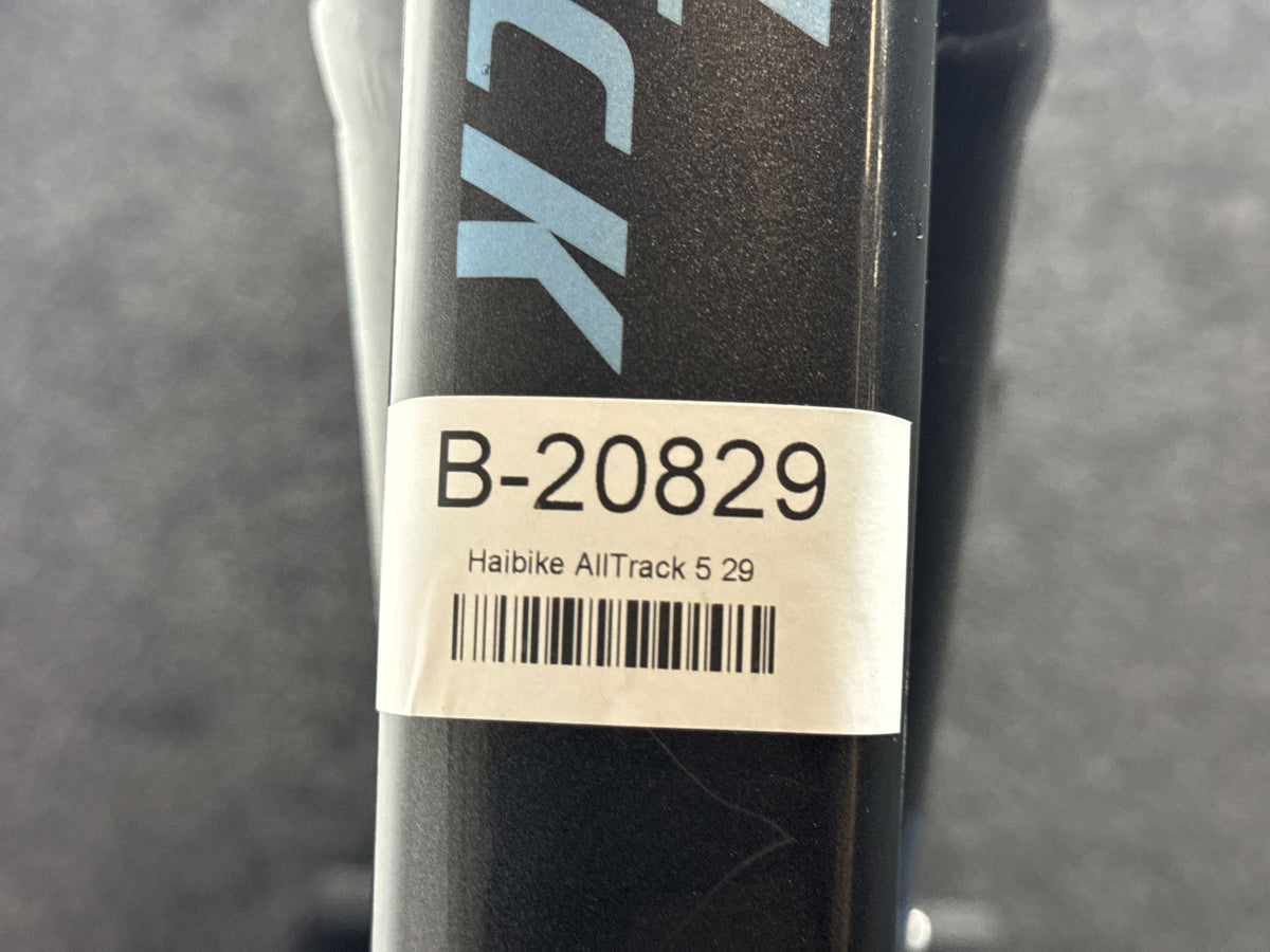 Haibike Alltrack 5 29 gebraucht – Rahmennummer-Etikett