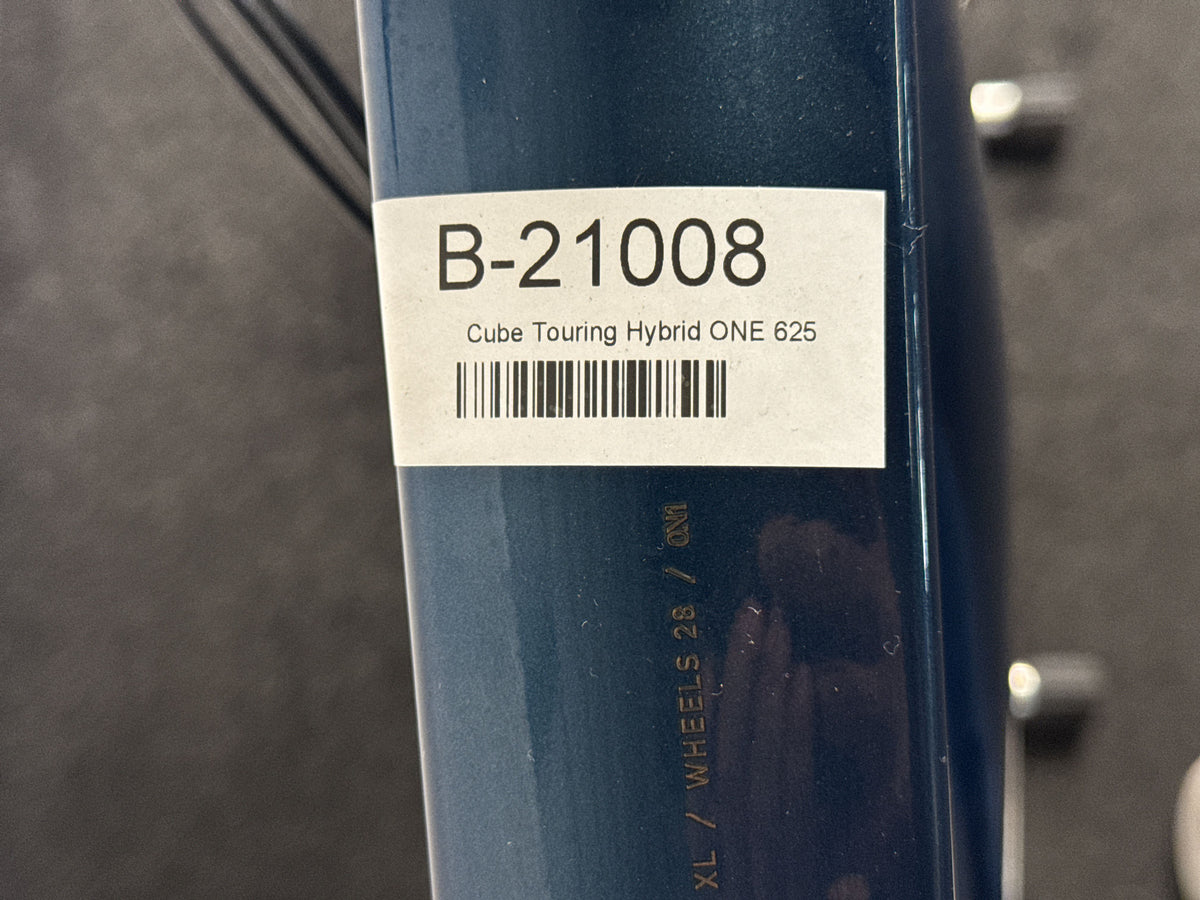 CUBE Touring Hybrid ONE 625 gebraucht – Rahmennummer-Etikett