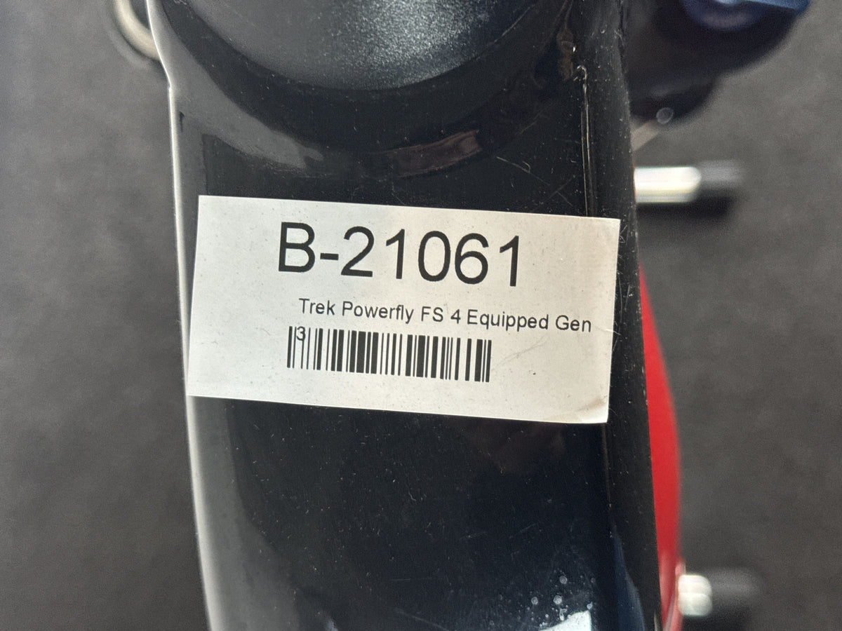 Trek Powerfly FS 4 Equipped gebraucht – Rahmennummer-Etikett