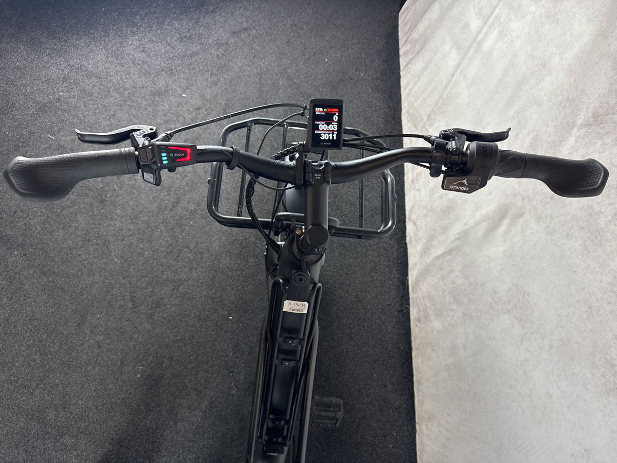 Cube Longtail Hybrid Family 725 gebraucht – Cockpit aus Fahrersicht