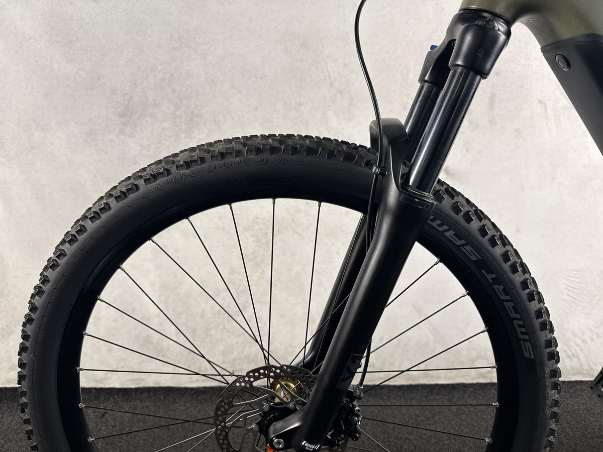 Cube Reaction Hybrid Pro 800 Dusty Olive n Gold 2025 - Hardtail gebraucht – Vorderrad und Gabel