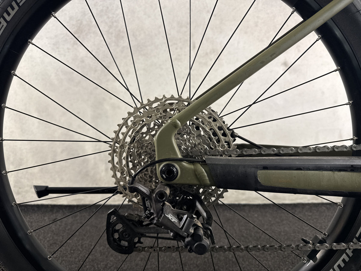 Cube Reaction Hybrid Pro 800 Dusty Olive n Gold 2025 - Hardtail gebraucht – Hinterradnabe und Schaltung