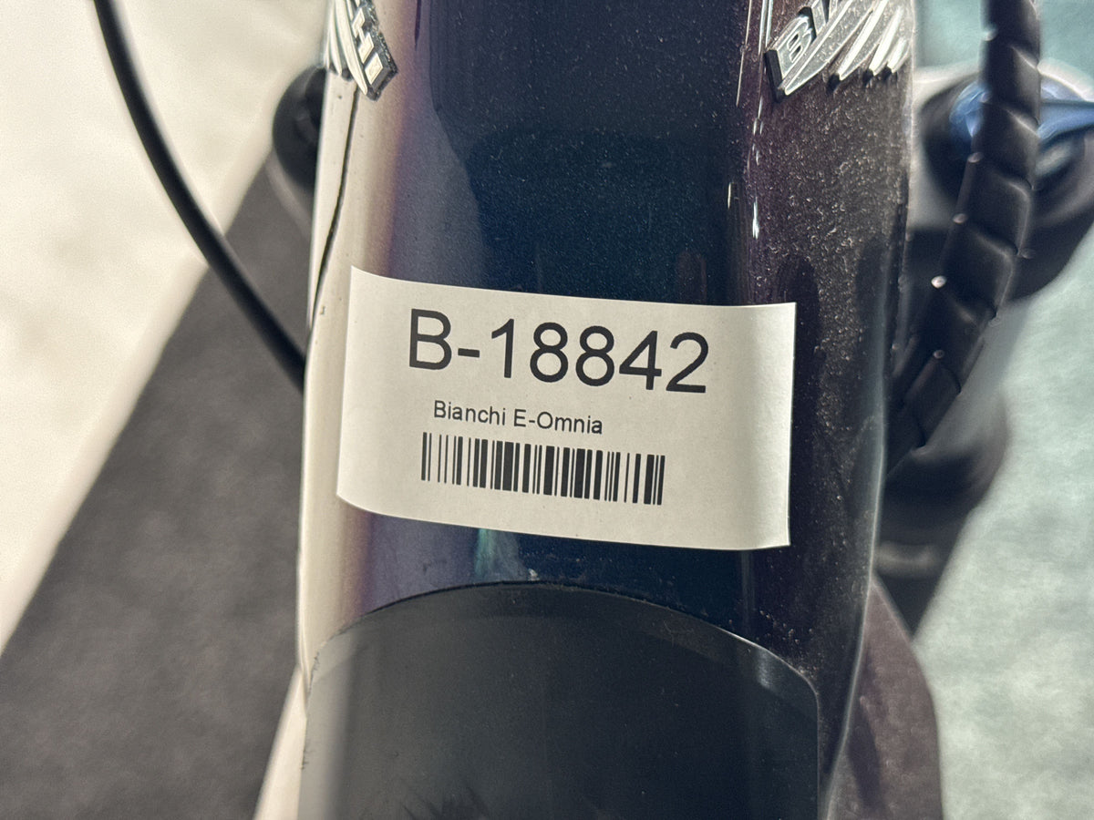 Bianchi E-Omnia gebraucht – Rahmennummer-Etikett