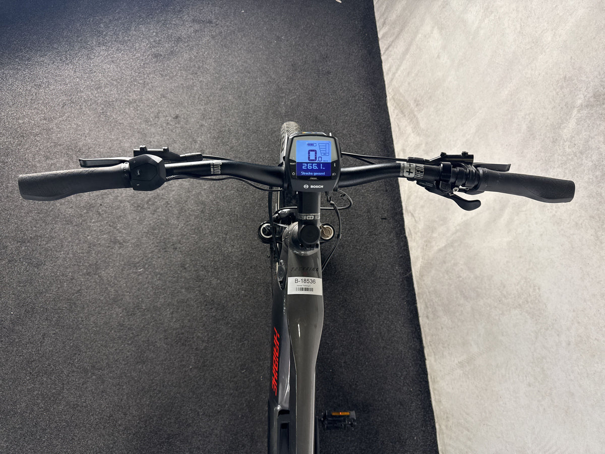 Haibike Trekking 9 gebraucht – Cockpit aus Fahrersicht