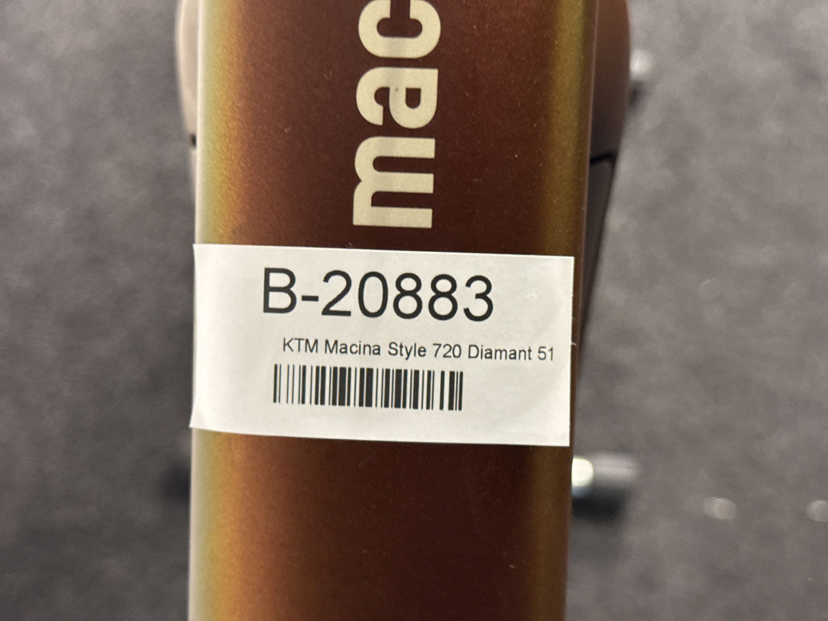 KTM Macina Style 720 gebraucht – Rahmennummer-Etikett