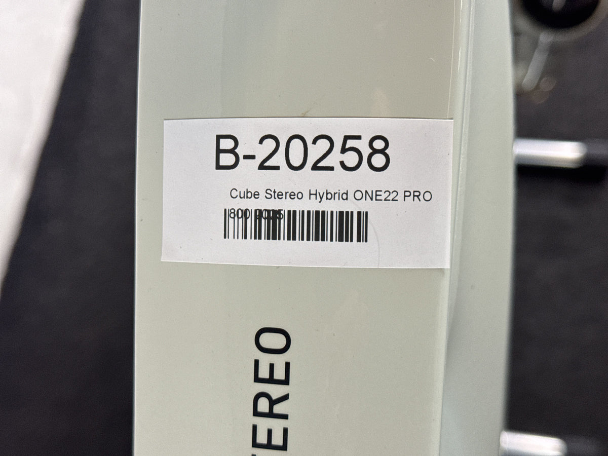 CUBE Stereo Hybrid One22 Pro 800 29 gebraucht – Rahmennummer-Etikett
