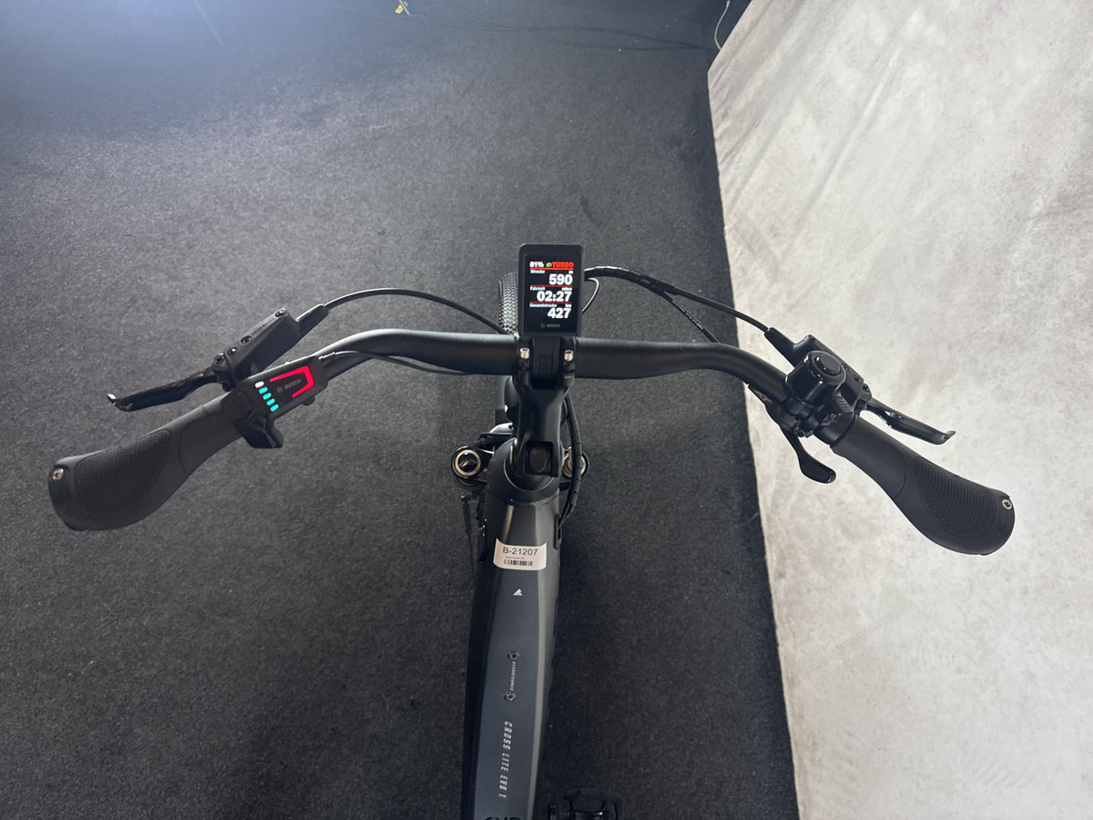 Bulls Cross Lite Evo 1 750 gebraucht – Cockpit aus Fahrersicht