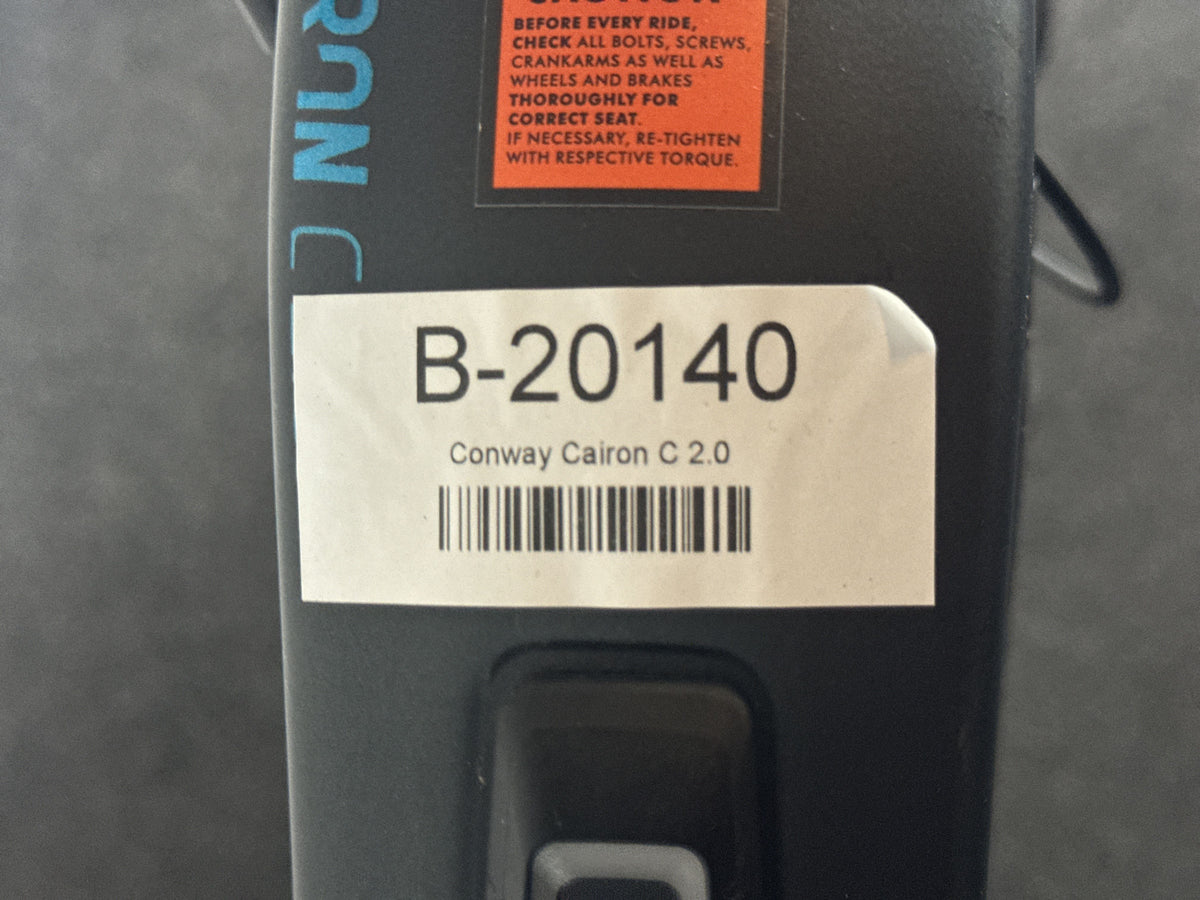 Conway Cairon C 2.0 625 gebraucht – Rahmennummer-Etikett